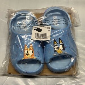Kids' Bluey Light Blue Slip-On Sandals - Size 12